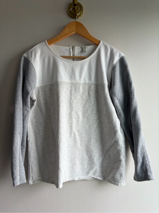 J. Crew Sweaters - J. Crew Two-Tone Gray and White Crewneck Sweater